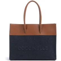 Coccinelle Handtasche Myrtha Denim Handbag Blue Denim / Cognac