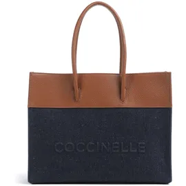 Coccinelle Handtasche Myrtha Denim Handbag Blue Denim / Cognac