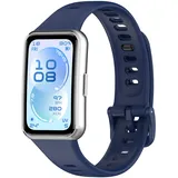 Strap-it Huawei Band 11 Armband Silikon für Huawei Band 11 - Dunkelblau - Schnallenverschluss