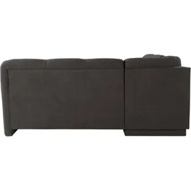 sit&more Ecksofa SIT & MORE "Melissa L-Form", grau (fango), B:257cm H:107cm T:217cm, 100% Polyester, Sofas, Ecksofa, klassisches Polsterprogramm, wahlweise Bettfunktion und Schubkasten
