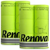 ASKON buntes, farbiges Toilettenpapier 12 Rollen - 3-lagig - Renova - weich - originell - Klopapier - Black Label - grün