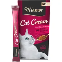 Miamor Sparpaket: 20x15g Miamor Cat Cream Rind + Gemüse