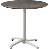 Essentials Klapptisch 70 x 70 x 74 cm Braun/Grau/Khaki