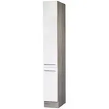 Apothekerschrank weiß Hochglanz B/H/T: ca. 30x212x57 cm - Weiss