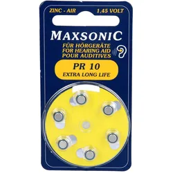 Batterie für Hörgeräte MAXSONIC PR10