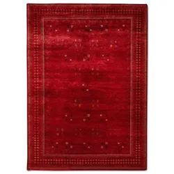 Morgenland Gabbeh Teppich - Loribaft Perser - Croco - rot - 200 x 140 cm - rechteckig