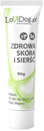 Lovi Dog Gesunde Haut und Fell - Hunde- und Katzenpastete in der Tube, mit Leber und Vitaminen, Omega-3 Säuren, Biotin und Magnesium 90g (Rabatt für Stammkunden 3%)