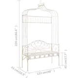 vidaXL Gartenbank 122 x 43 x 220 cm antik-weiß