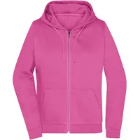 James & Nicholson Damen Basic Kapuzen-Sweatjacke - Farbe: pink Größe M