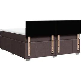 vidaXL Boxspringbett 180 x 200 cm Dunkelbraun