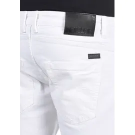 Indicode Jeansshorts INDICODE "Jeansshorts IDQuentin", Herren, Gr. XL, N-Gr, weiß (off, weiß), Obermaterial: 98% Baumwolle CO. 2% Elasthan EL., Jeans Jeansshorts
