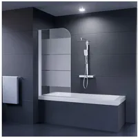 Duschmeister Badewannenfaltwand Badewannenaufsatz 1 teilig Dekorglas Secret 140 x 75 cm Nano, Glas