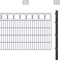 Arvotec Doppelstabmattenzaun »ESSENTIAL 100 zum Einbetonieren "Ring" mit Zierleiste«, Zaunhöhe 100 cm, Zaunlänge 2 - 60 m 13808547-0 anthrazit H/L: 100 cm x 60 m