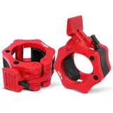 Yes4All Pro Lockjaw Barbell Klemmen 2 Zoll Quick Release rot