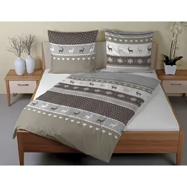 Casatex Garmisch Herzen Beige 155 x 220 cm + 2 x 80 x 80 cm