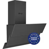 Wiggo Dunstabzugshaube 60cm kopffrei I Abluft Umluft Dunstabzug 300m3/h - LED Touch-Display 3 Stufen I Schräghaube inkl. Fettfilter & 2x Kohlefil...