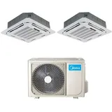 MIDEA Cassette 4-Way Dual Split Klimagerät R-32 9000+9000 mit M20-18FN8-Q - NEU 9+9