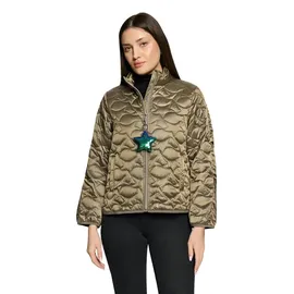 Cartoon Steppjacke mit Eingrifftaschen in Dusky Green - 44