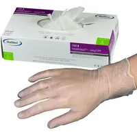 MaiMed Vinyl-Handschuhe Weiß (100 Stück) | Größe L | latexfreie Arbeitshandschuhe extrem dehnbar & reißfest | Nagelstudio Handschuhe ohne Puder | Einweghandschuhe + hygienisch + puderfrei
