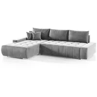 Fun Möbel Ecksofa Sofa mit Schlaffunktion VOGAR, Stoff Monolith
