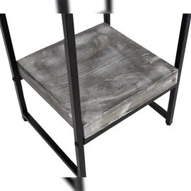 Mendler Blumentisch HWC-K71, Blumenregal Beistelltisch Pflanzregal, MVG-zertifiziert MDF Metall ~ dunkelgrau, 101cm