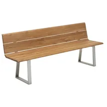 Niehoff Nova 160 x 52 x 89 cm edelstahl/teak geölt