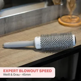 Olivia Garden Expert Blowout Speed gewellte Borsten 45 weiß & grau