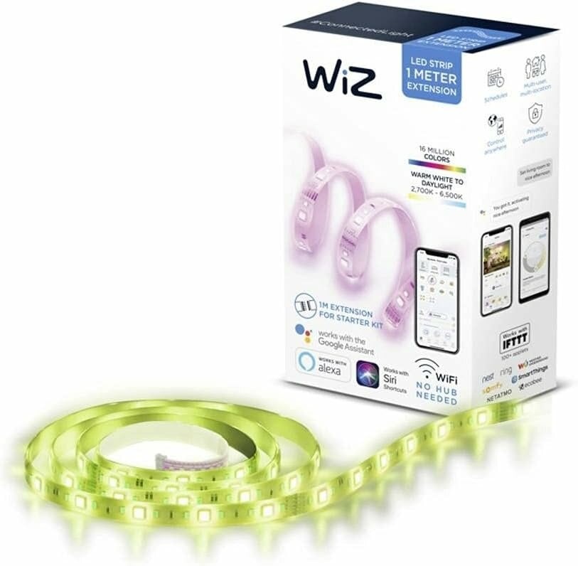 WiZ, LED Streifen, Erweiterung (Weiss, Tageslicht, RGB, 100 cm, Indoor)