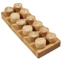 Colop 12 COLOP Woodies Motivstempel-Set Exotic animals 3,0 x