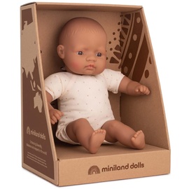 MINILAND BABY Miniland Dolls: lateinamerikanische Babypuppe, 32 cm, mit weichem Stoffkörper, in Geschenkbox