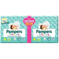 Pampers Baby-Dry 4 Maxi 7-18 kg 26 + 26 Windeln