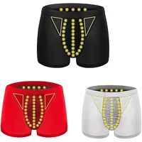 3Pcs Men 's Magnetic Therapy Underwear, Energetic Man Ice Silk für Männer Unterwäsche Men 's Soft Trunk (3Stück,2XL)