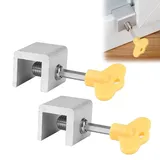 DOKRIN Schlösser & Riegel,2 Tür- und Fensterstopper und Schiebegitterschlösser