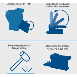 SCHEPPACH Band- und Tellerschleifer BTS900 mit 3x Schleifbändern und Schleifscheibe