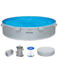 BESTWAY Tanx Stahlwandpool Set Ø 305 x 61 cm inkl. Filterpumpe