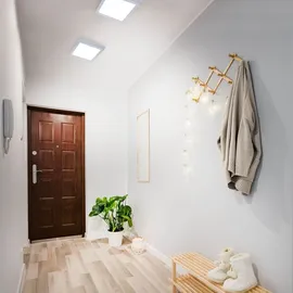 Briloner LED Deckenleuchte 22,5 x 22,5 cm chrom-matt