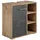 Badplaats Badezimmer Badmöbel Neptunes 60cm Kastanien Eiche mit Dunkle Gra