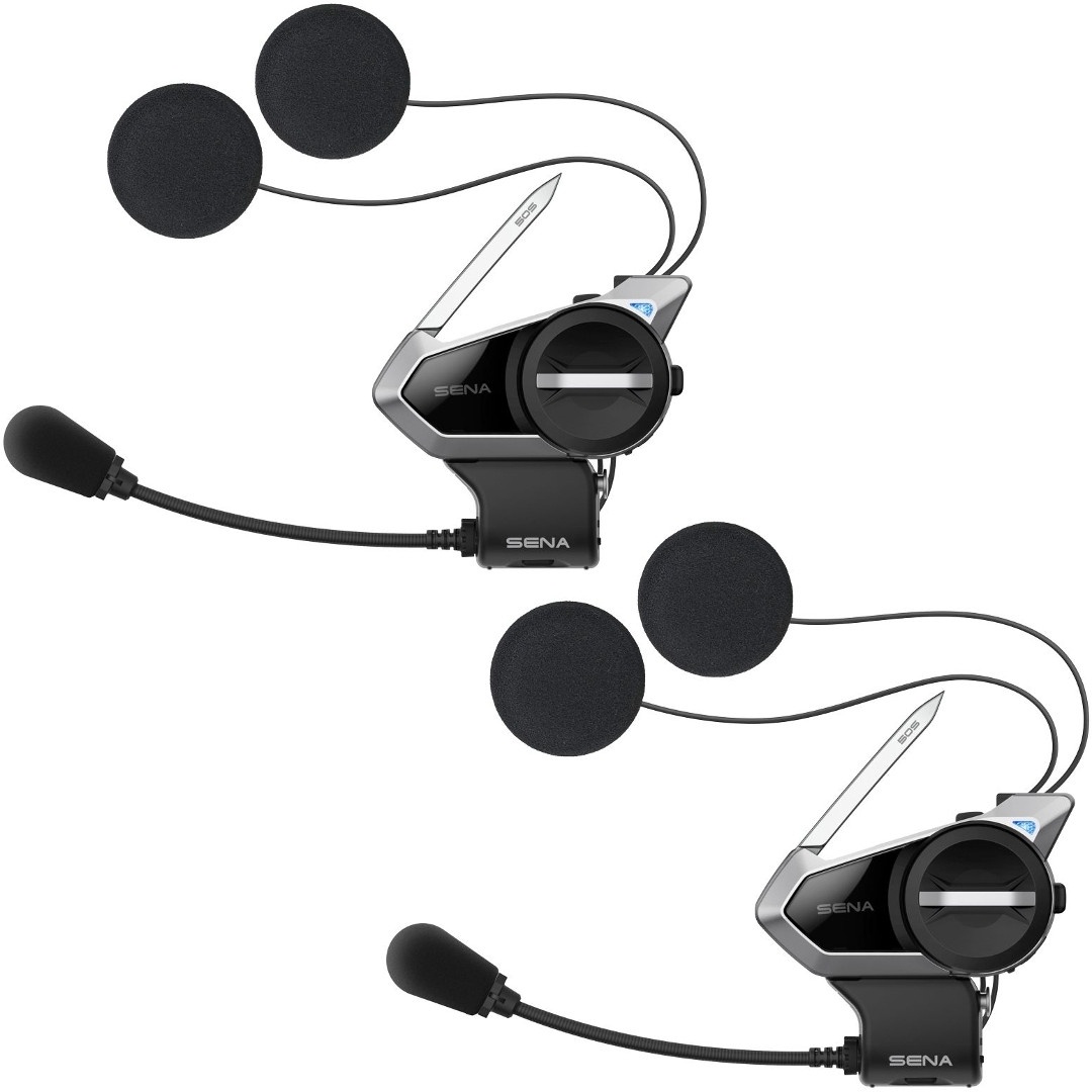 Sena 50S Sound by Harman Kardon Bluetooth Kommunikationssystem Doppelpack, schwarz für Männer