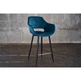 KAWOLA Barhocker ZAJA Barstuhl Sitzhöhe 76 cm Velvet