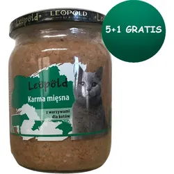 Leopold Fleischfutter mit Gemüse für Katzen 6x500g (Dose)