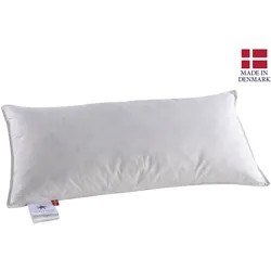 Baumwollkissen UNIVERSE OF SLEEPING "mit Mischung aus 50% Polyesterfasern & 50% Feder-Daunenfüllung", weiß, B:40cm L:80cm, Bezug: 100% Baumwolle, Kopfkissen, Kopfkissen 40x80 cm. Dauerbauschig, pflegeleicht, Allergiker geeignet
