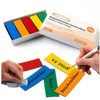ECENCE Magnetstreifen beschreibbar Etiketten Magnete Schilder bunt