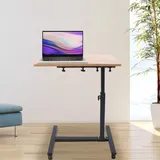 Mobiler Computertische Stehpult mit 4 Rollen Laptoptisch Überbett-Tisch für Schule Büro Zuhause Höhenverstellbarer