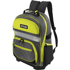 RYOBI Werkzeug-Rucksack RSSBP1 (600-Denier Polyester Korpus, Gepolsterte Schultergurte, 2x breite Innentaschen, eine mit Reißverschluss, mit Laptopfach)