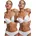 Ladies Basic Cotton Lace 2-Pack Weiß