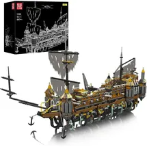 Coil Spielbauklötze, Bausteinset, Bauklötze, Baukasten, Model: 13188, Piratenschiff, MOC Silent Mary Segelboot-Modellbausatz, 4147 St.