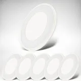 B.K.Licht Einbaustrahler 6er Set flach Weiß