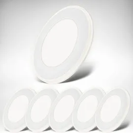 B.K.Licht Einbaustrahler 6er Set flach Weiß