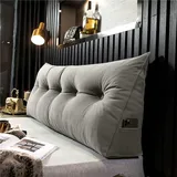 WNRLL Rückenkissen Keilkissen for Bett Und Sofa Lendenwirbelkissen Bettrückenstütze Keilförmiges Rückenstützkissen,06,200X50X20cm