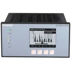 Siemens 7KG97110JJ000BB0 SICAM Q200, multifunktionaler Netzqualitätsschreiber, PQI-A, Abmessungen (B x H x T): 192 mm x 96 mm x 134, 6 mm,